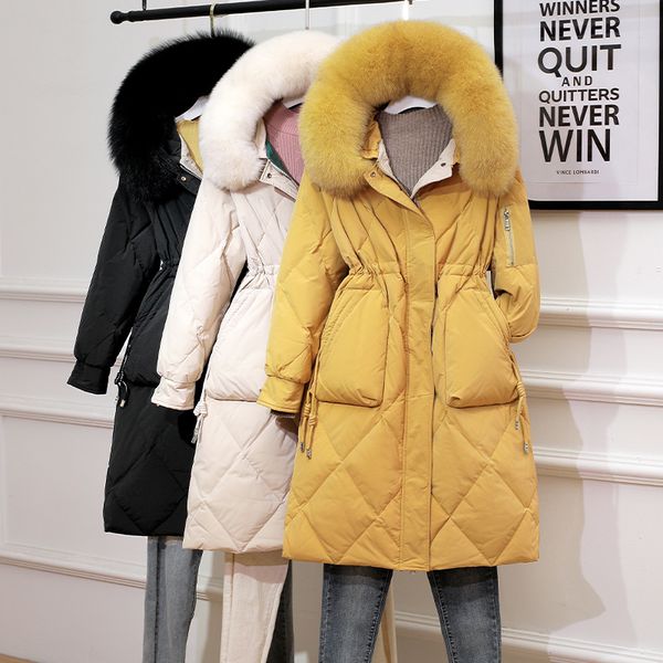2020 new anti season down jacket women's hooded slim coat real hair collar white duck down medium length q1214, Black
2020 new anti season down jacket women's hooded slim coat real hair collar white duck down medium length q1214, Black