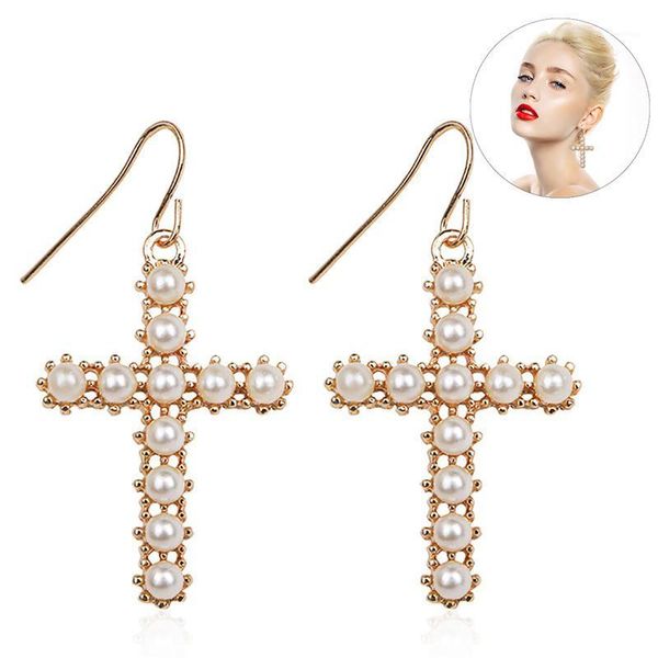 long drop earring imitation pearl geometric cross earring dangle earrings for women girl wedding party jewelry gift 2020 new1, Silver
long drop earring imitation pearl geometric cross earring dangle earrings for women girl wedding party jewelry gift 2020 new1, Silver