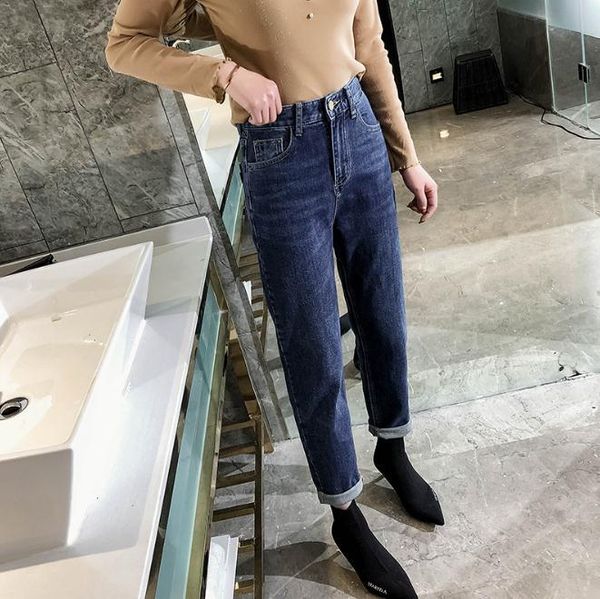women's jeans womens high waist nine denim pants 2021 spring autumn female loose slim fit harem fashion casual trousers d84, Blue
women's jeans womens high waist nine denim pants 2021 spring autumn female loose slim fit harem fashion casual trousers d84, Blue