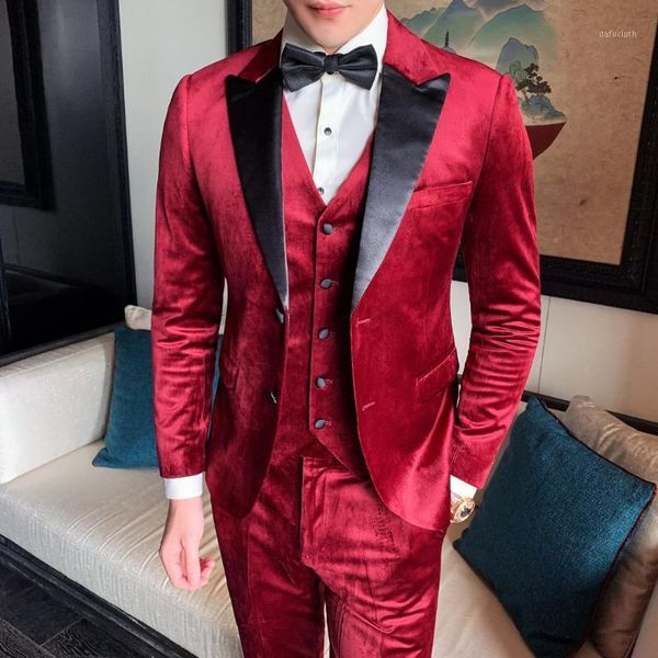 burgundy velvet suits men red suits party dress mens wedding mens 3 piece 2019 smoking slim fit traje hombre groom tuxedo1, White;black
burgundy velvet suits men red suits party dress mens wedding mens 3 piece 2019 smoking slim fit traje hombre groom tuxedo1, White;black
