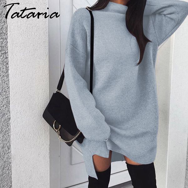 2020 forefair turtleneck long sleeve sweater dress women autumn winter loose tunic knitted casual pink clothes solid dresses lj201203, White;black
2020 forefair turtleneck long sleeve sweater dress women autumn winter loose tunic knitted casual pink clothes solid dresses lj201203, White;black