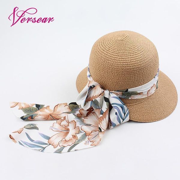 versear women raffia straw hat summer hat cap floral print tape ribbon brim beach sun fashion sunscreen sunshade dome cap1, Blue;gray
versear women raffia straw hat summer hat cap floral print tape ribbon brim beach sun fashion sunscreen sunshade dome cap1, Blue;gray
