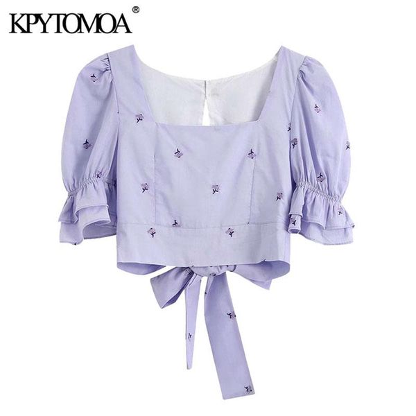 women's blouses & shirts kpytomoa women 2021 sweet fashion floral embroidery cropped vintage pull sleeves back bow tie female chic, White
women's blouses & shirts kpytomoa women 2021 sweet fashion floral embroidery cropped vintage pull sleeves back bow tie female chic, White