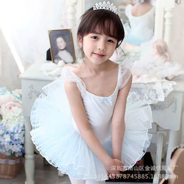 children's dance girls' ballet skirt chorus autumn and winter short sve performance costume cotton, Blue
children's dance girls' ballet skirt chorus autumn and winter short sve performance costume cotton, Blue