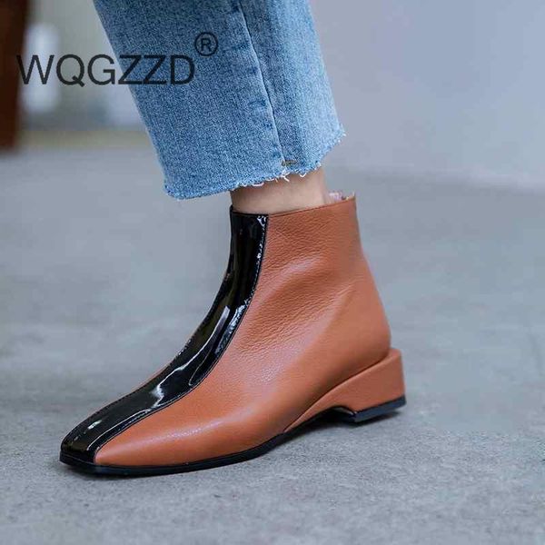 luxury ankle boots women's shoes cow leather european punk style british school mixed color ankle boots zapatos mujer, Black
luxury ankle boots women's shoes cow leather european punk style british school mixed color ankle boots zapatos mujer, Black