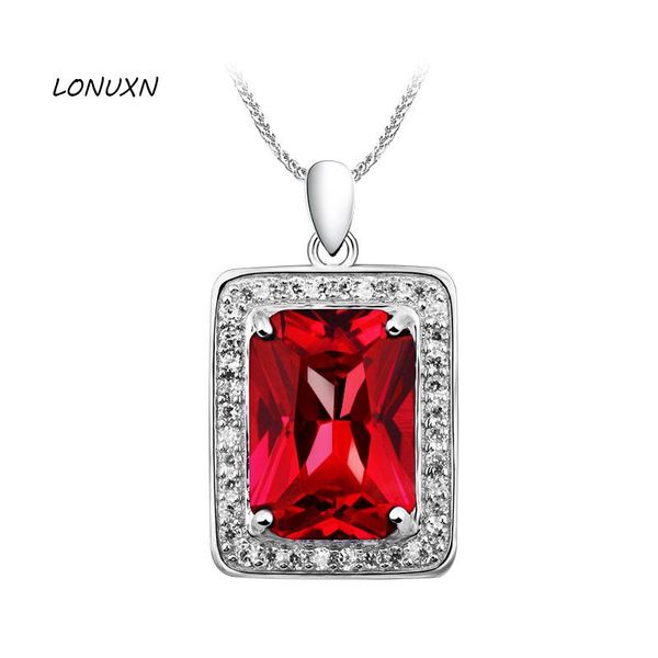 17mm red crystal 925 sterling silver girls necklace female shiny square red pendant women jewelry lovers gift
17mm red crystal 925 sterling silver girls necklace female shiny square red pendant women jewelry lovers gift
