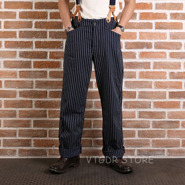 vintage stripes high-waisted overalls, dark blue casual cargo pants. hli2, White;black
vintage stripes high-waisted overalls, dark blue casual cargo pants. hli2, White;black