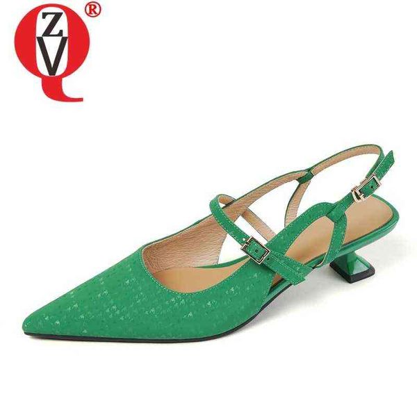 sandels zvq fashion good quality sandals ladies pointed toe mid heel genuine leather summer pumps office lady woman outside brand shoes 2203, Black
sandels zvq fashion good quality sandals ladies pointed toe mid heel genuine leather summer pumps office lady woman outside brand shoes 2203, Black