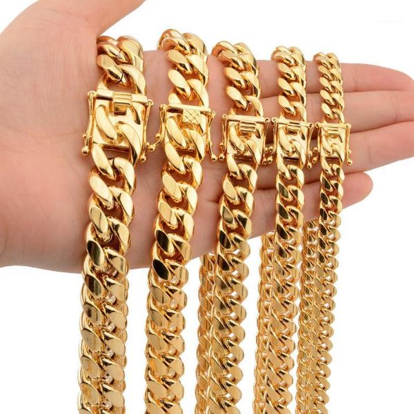 chains curb cuban mens necklace miami chain gold filled stainless steel necklaces for men fashion jewelry 8/10/12/14/16/18mm1, Silver
chains curb cuban mens necklace miami chain gold filled stainless steel necklaces for men fashion jewelry 8/10/12/14/16/18mm1, Silver