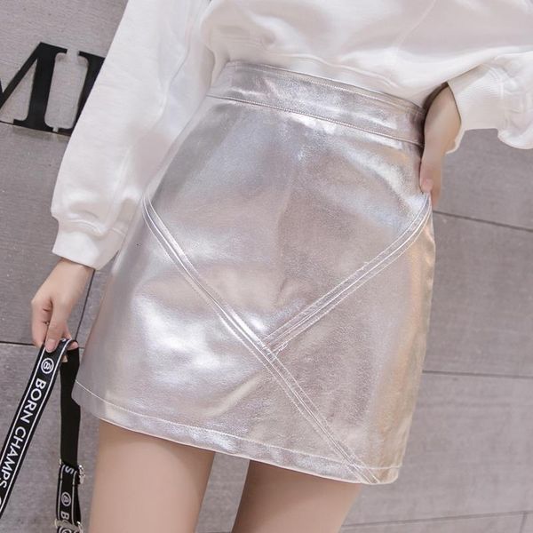 2019 metallic color faux leather skirt new women high waist a lined bright color mini short skirts femme black silver 2 colors
2019 metallic color faux leather skirt new women high waist a lined bright color mini short skirts femme black silver 2 colors