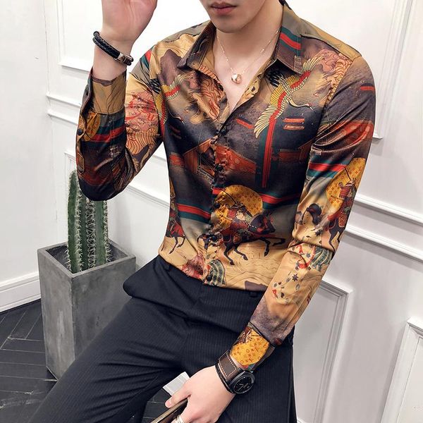 2020 fashion new men business shirts print golden flowers hawaiian shirt casual slim fit long sleeve shirts s-3xl, White;black
2020 fashion new men business shirts print golden flowers hawaiian shirt casual slim fit long sleeve shirts s-3xl, White;black