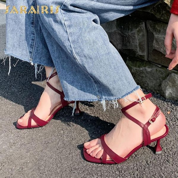 sarairis new fashion 2020 genuine cow leather summer shoes woman sandals open toe buckle strap casual sandals women shoes t200327, Black
sarairis new fashion 2020 genuine cow leather summer shoes woman sandals open toe buckle strap casual sandals women shoes t200327, Black