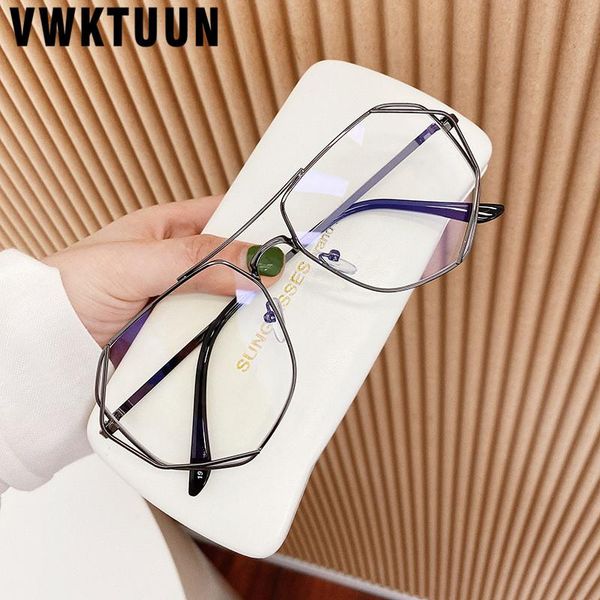 fashion sunglasses frames vwktuun anti blue light glasses oversized twin beams women men optical metal frame prescription, Black
fashion sunglasses frames vwktuun anti blue light glasses oversized twin beams women men optical metal frame prescription, Black