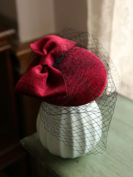 bride wine red bow elegant banquet dress mesh hat ladies lace mini hat for women, Blue;gray
bride wine red bow elegant banquet dress mesh hat ladies lace mini hat for women, Blue;gray