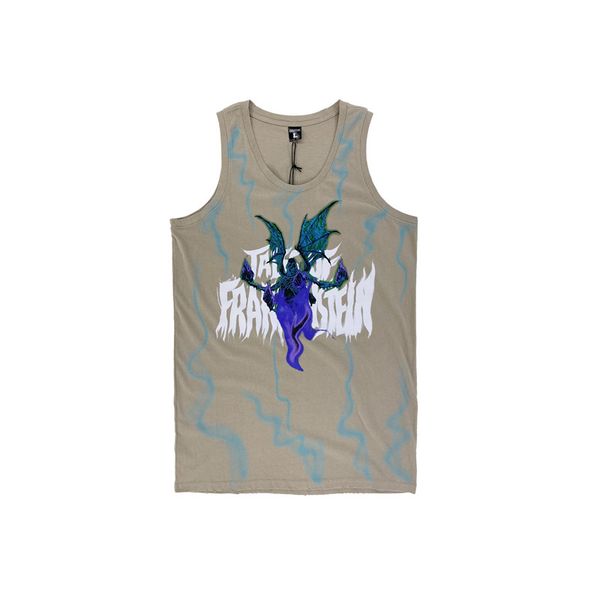 printed devil skull letter popular mark summer high-street hip-hop with no sleeves elegant man's shirt vest epi6, White;black
printed devil skull letter popular mark summer high-street hip-hop with no sleeves elegant man's shirt vest epi6, White;black