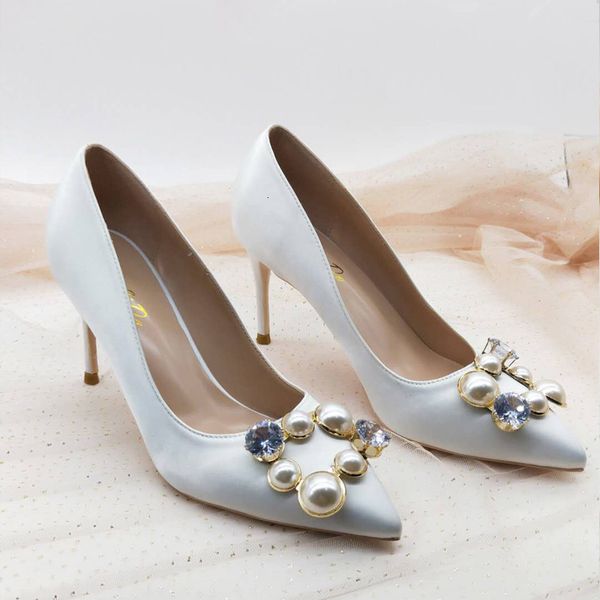 2021 new french girl thin western women's big white wedding water diamond bridesmaid's shoes pearl 9spi, Black
2021 new french girl thin western women's big white wedding water diamond bridesmaid's shoes pearl 9spi, Black
