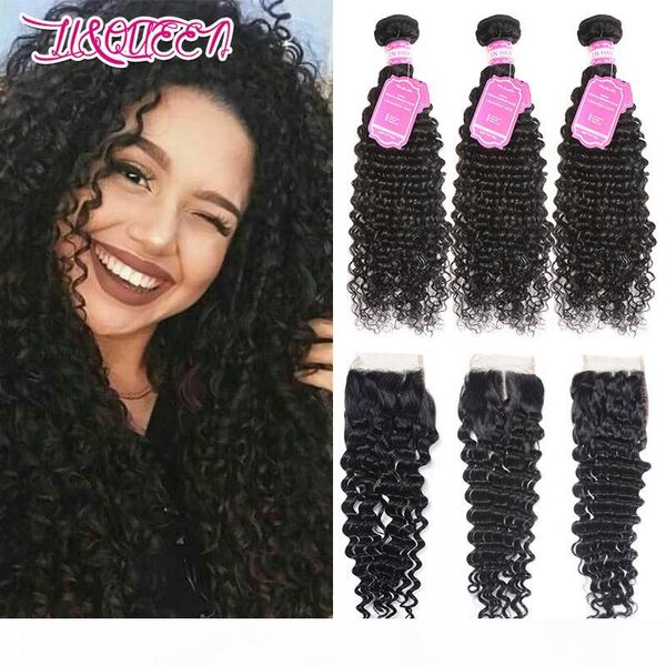 lace closure with human hair 3 bundles deep wave human hair weave unprocessed malaysian hair extensions 4 pieces, Black;brown
lace closure with human hair 3 bundles deep wave human hair weave unprocessed malaysian hair extensions 4 pieces, Black;brown