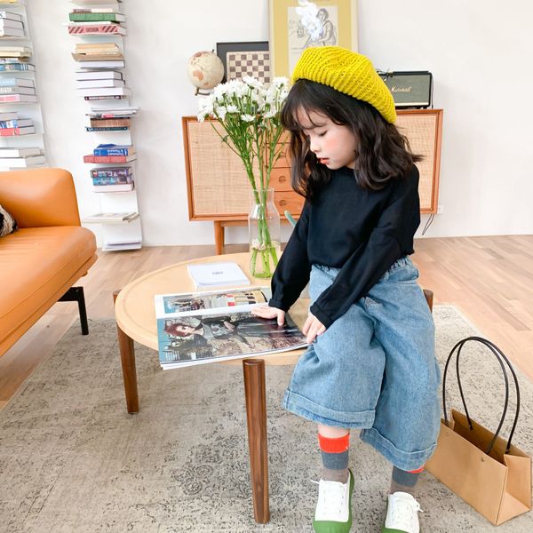 spring autumn korean style fashion girls wide leg denim pants children casual loose jeans 1-6y q1219, Blue
spring autumn korean style fashion girls wide leg denim pants children casual loose jeans 1-6y q1219, Blue