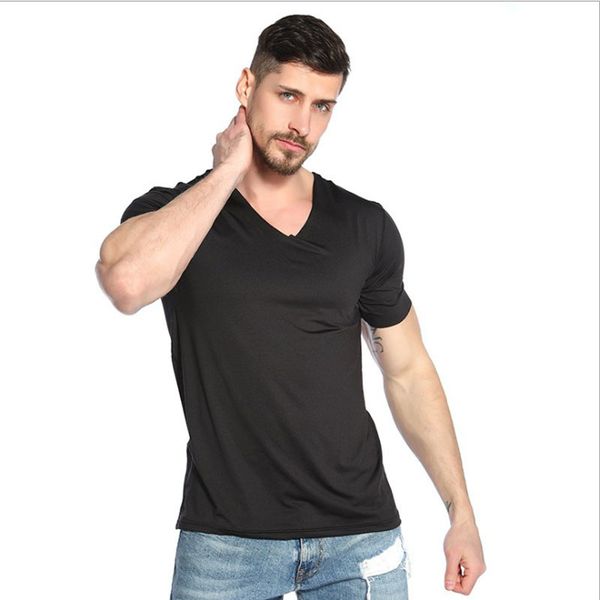 neck sleeveless bodybuilding rayon t-shirts slim fits tee v male tank vest men's undergarments clothing 6 colors, White;black
neck sleeveless bodybuilding rayon t-shirts slim fits tee v male tank vest men's undergarments clothing 6 colors, White;black