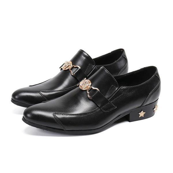 dress shoes real men leather metal stars spiked heel mens formal business pointed toe wedding party for, Black
dress shoes real men leather metal stars spiked heel mens formal business pointed toe wedding party for, Black