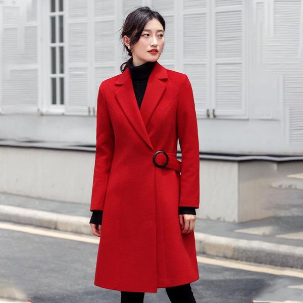 women's wool & blends overcoat middle and long fashion versatile fall / winter 2021 slim fit woolen lace, Black
women's wool & blends overcoat middle and long fashion versatile fall / winter 2021 slim fit woolen lace, Black