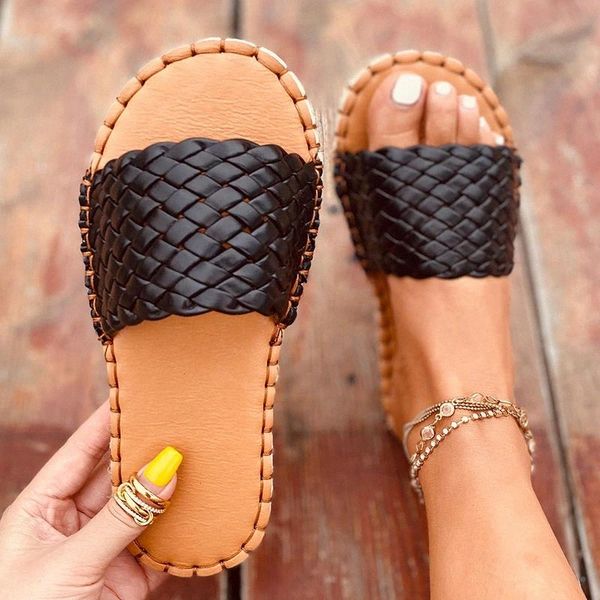 women's weave summer slippers ladies soft bottom flat fashion slipper women casual comfortable shoes female footwear 2021 new #ds0y, Black
women's weave summer slippers ladies soft bottom flat fashion slipper women casual comfortable shoes female footwear 2021 new #ds0y, Black