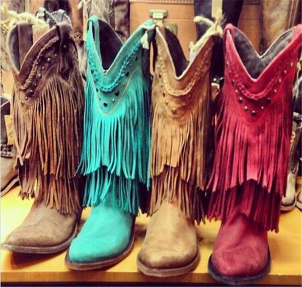 women mid-calf low heel bohemia style gladiator motorcycle boots fringed cowboy boots shoes spring autumn women tassel boots t200111, Black
women mid-calf low heel bohemia style gladiator motorcycle boots fringed cowboy boots shoes spring autumn women tassel boots t200111, Black
