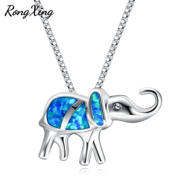 pendant necklaces rongxing cute elephant blue fire opal animal pendants for women men silver color fashion jewelry nl0104
pendant necklaces rongxing cute elephant blue fire opal animal pendants for women men silver color fashion jewelry nl0104