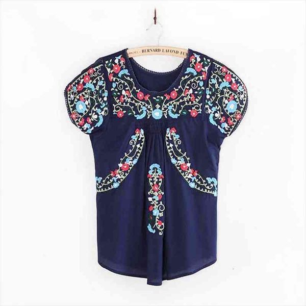 Women Vintage Hippie Oaxacan Mexican Boho Blouse Floral Embroidered Ethnic Tunic Cotton Retro Tops Blouses Femme Blusas, White
Women Vintage Hippie Oaxacan Mexican Boho Blouse Floral Embroidered Ethnic Tunic Cotton Retro Tops Blouses Femme Blusas, White