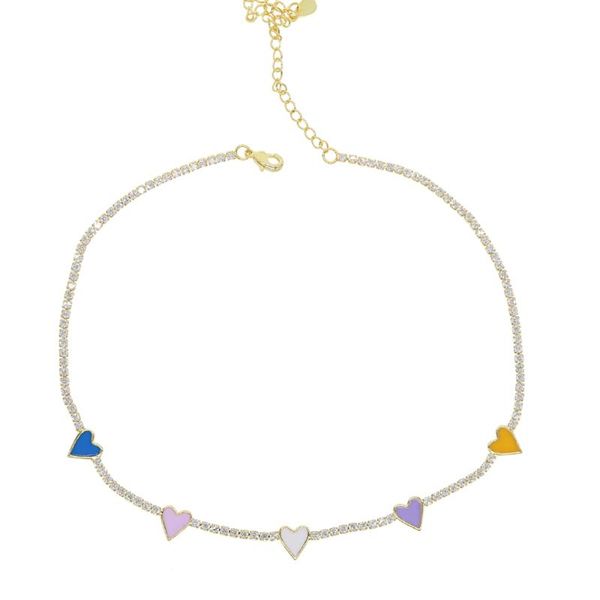 pendant necklaces white pink orange enamel romantic heart necklace gold filled girlfriend lover gift lovely tennis cz choker jewelry, Silver
pendant necklaces white pink orange enamel romantic heart necklace gold filled girlfriend lover gift lovely tennis cz choker jewelry, Silver