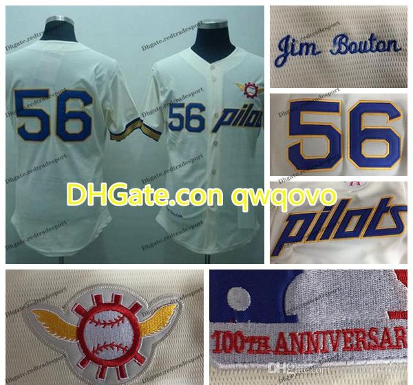 vintage seattle pilots jim bouton baseball jerseys cream #56 jim bouton stitched shirts 100th anniversary patch s-xxxl, Blue;black
vintage seattle pilots jim bouton baseball jerseys cream #56 jim bouton stitched shirts 100th anniversary patch s-xxxl, Blue;black