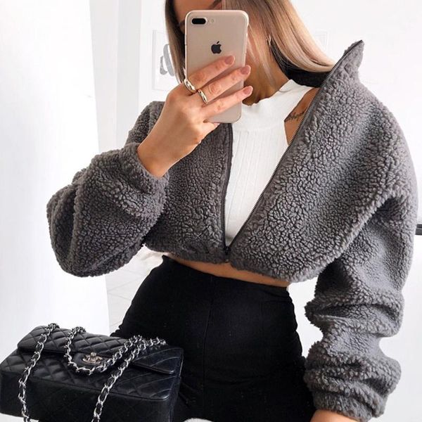 missme chic woolen cropped woman jacket hooded zip up jacket women long sleeve turtleneck coat women winter jackets, Black;brown
missme chic woolen cropped woman jacket hooded zip up jacket women long sleeve turtleneck coat women winter jackets, Black;brown
