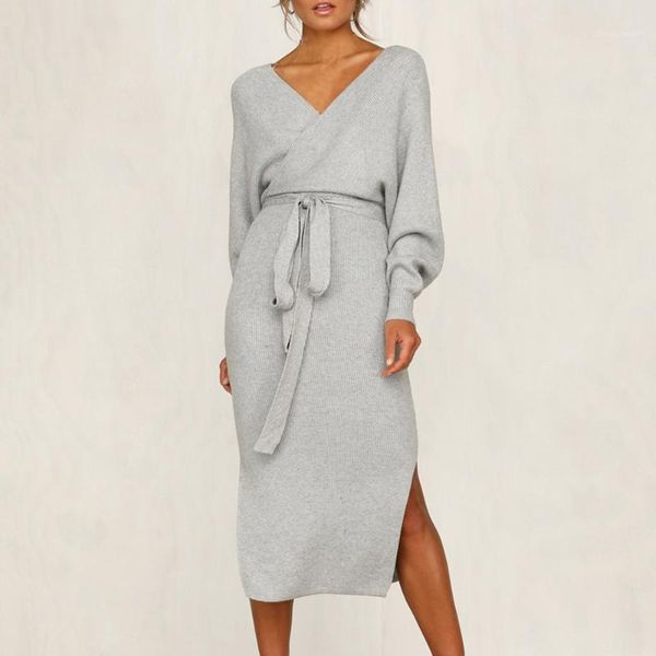 luxury knitted belted vestidos split ropa mujer deep v neck dress 2020 autumn midi dress casual ladies knitwear party1, White;black
luxury knitted belted vestidos split ropa mujer deep v neck dress 2020 autumn midi dress casual ladies knitwear party1, White;black