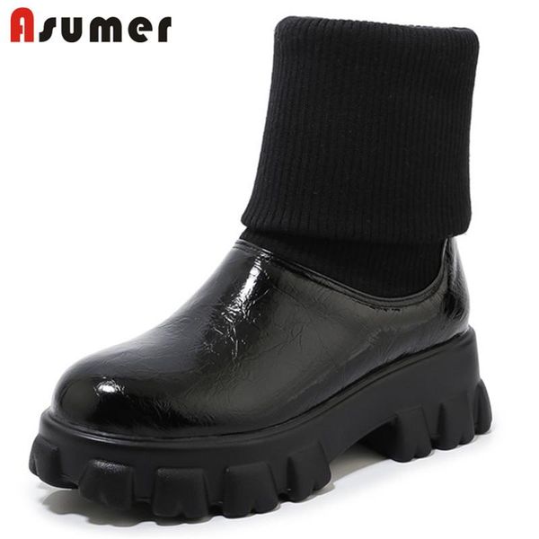 boots asumer 2021 fashion ankle women round toe slip on autumn winter platform comfortable casual shoes woman, Black
boots asumer 2021 fashion ankle women round toe slip on autumn winter platform comfortable casual shoes woman, Black
