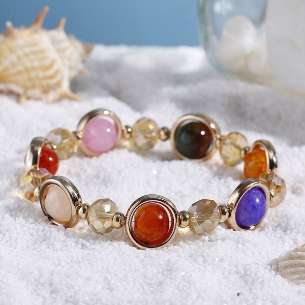 crystal rhinestone beads bracelet natural stone golden elifashion metal decoration fashion reiki jewelry bracelets for wruw3, Black
crystal rhinestone beads bracelet natural stone golden elifashion metal decoration fashion reiki jewelry bracelets for wruw3, Black
