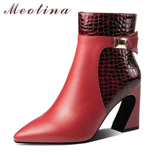 boots meotina winter ankle women natural genuine leather super high heel short snake print zipper shoes lady autumn 34-39, Black
boots meotina winter ankle women natural genuine leather super high heel short snake print zipper shoes lady autumn 34-39, Black