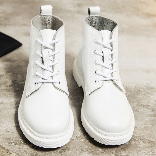 genuine leather boots women white ankle boots motorcycle boots female autumn winter shoes woman punk botas mujer 2020 spri, Black
genuine leather boots women white ankle boots motorcycle boots female autumn winter shoes woman punk botas mujer 2020 spri, Black