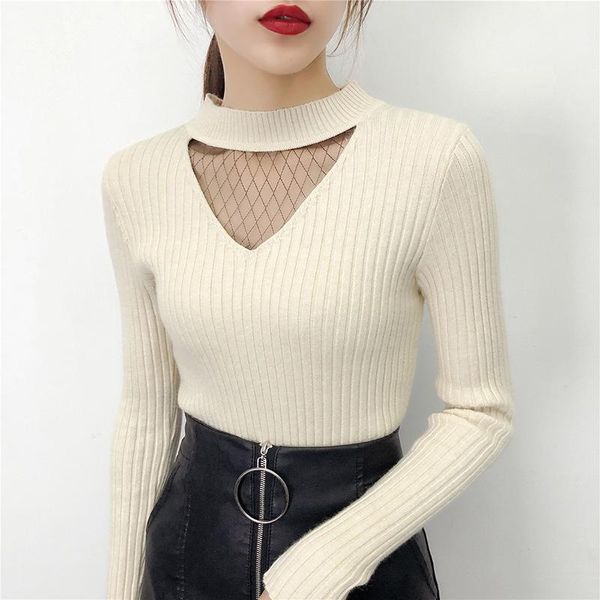 women's sweaters 2021 heart-shaped yarn mesh ladies pullovers korean clothing female winter for women, White;black
women's sweaters 2021 heart-shaped yarn mesh ladies pullovers korean clothing female winter for women, White;black