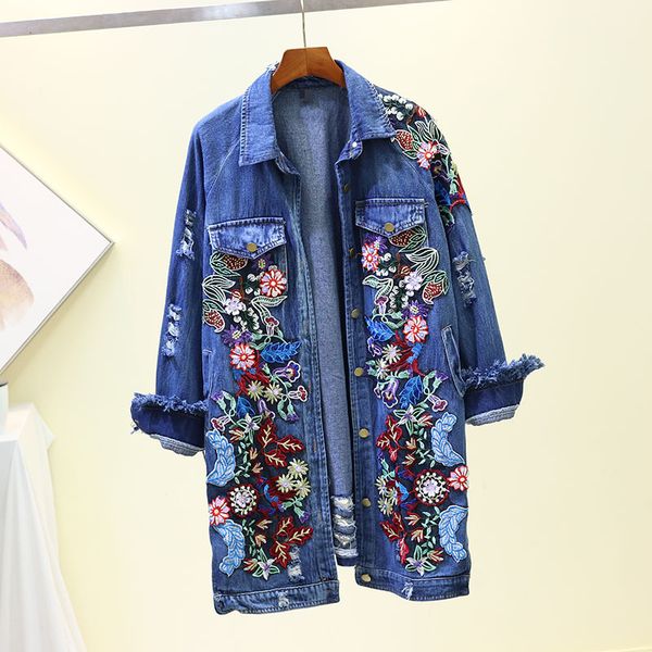 nova jaqueta jeans feminina longo casaco jean feminino denim femininas 2020 outono bordados flores jaquetas mulher, Blue
nova jaqueta jeans feminina longo casaco jean feminino denim femininas 2020 outono bordados flores jaquetas mulher, Blue