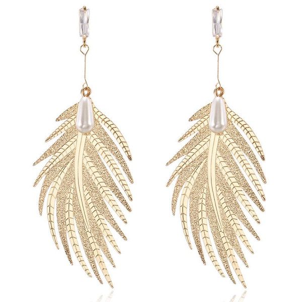 korean statement pearl earrings crystal long leaves feather drop earrings for women fashion jewelry oorbellen aretes de mujer, Silver
korean statement pearl earrings crystal long leaves feather drop earrings for women fashion jewelry oorbellen aretes de mujer, Silver