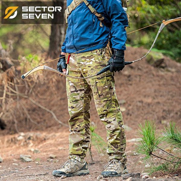sector seven men camouflage tactical pants cargo casual trousers1, Black