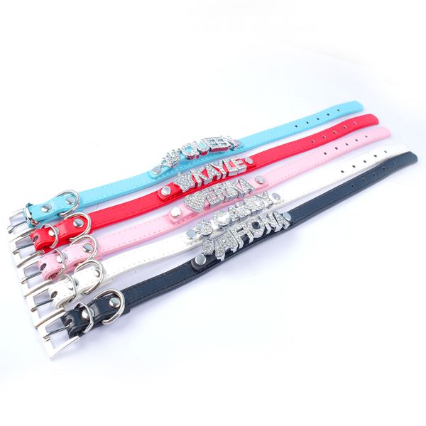 leather 5 collars colors personalized customized diy name dog collar for 10mm letters and charm
leather 5 collars colors personalized customized diy name dog collar for 10mm letters and charm