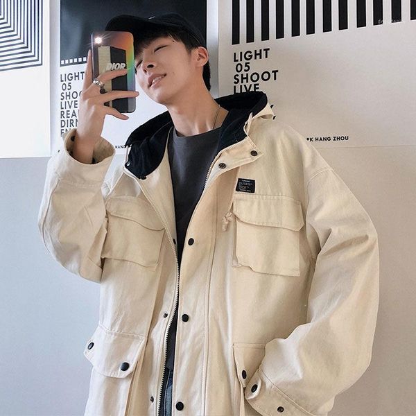 men's jackets 2021 frock coat men's ins loose multi-pocket jacket korean trend student hooded jacket1, Black;brown
men's jackets 2021 frock coat men's ins loose multi-pocket jacket korean trend student hooded jacket1, Black;brown