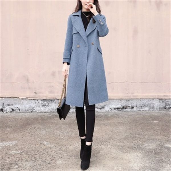 autumn winter 2020 new women's fashion temperament medium length double row button loose and thin tweed coat, Black
autumn winter 2020 new women's fashion temperament medium length double row button loose and thin tweed coat, Black