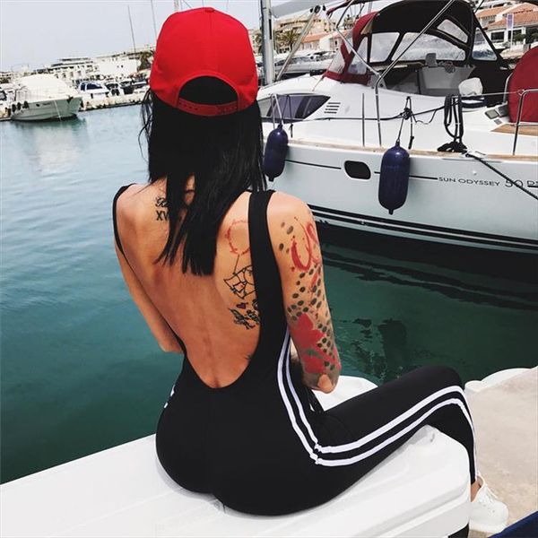 backless sports side striped piece trousers with chest pad high elastic vest leggings drop shipping, Black;white
backless sports side striped piece trousers with chest pad high elastic vest leggings drop shipping, Black;white
