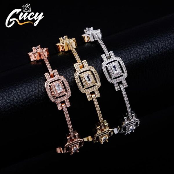 link, chain gucy 8inch square men's bracelet hip hop link cubic zirconia copper gold color fashion rock jewelry, Black
link, chain gucy 8inch square men's bracelet hip hop link cubic zirconia copper gold color fashion rock jewelry, Black