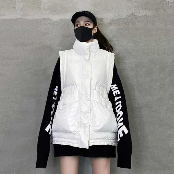 women's vests loose fit women white black keep warm down vest stand collar sleeveless fashion tide autumn winter 2021 1dd0116, Black;white
women's vests loose fit women white black keep warm down vest stand collar sleeveless fashion tide autumn winter 2021 1dd0116, Black;white