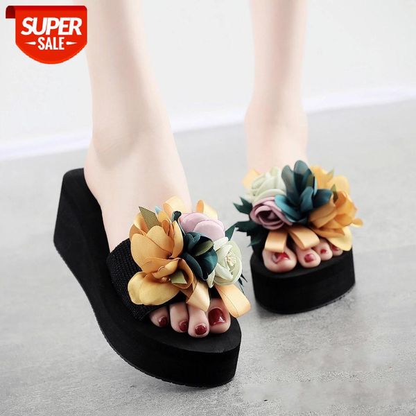 6 cm high heel women's sandals female high-heeled thick soles anti-slip flowers wedge heel beach shoes beach slippers shoes #cc9h, Black
6 cm high heel women's sandals female high-heeled thick soles anti-slip flowers wedge heel beach shoes beach slippers shoes #cc9h, Black