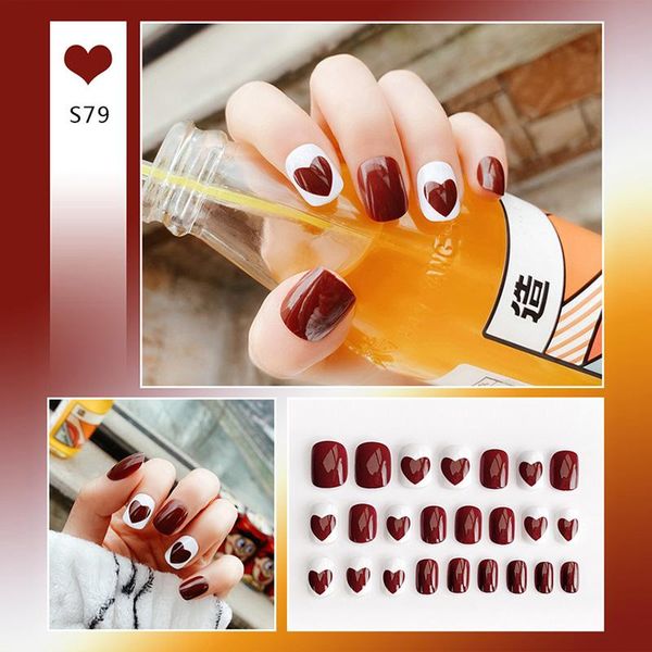 false nails 24pcs strawberry flat head nail tips cute autumn winter fake with glue press on art tools, Red;gold
false nails 24pcs strawberry flat head nail tips cute autumn winter fake with glue press on art tools, Red;gold