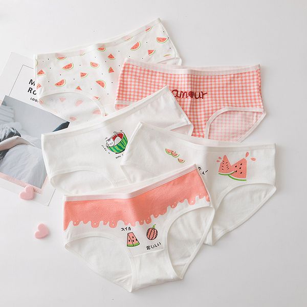 cute watermelon print panties women's sweet female menstrual underwear girls cotton briefs students lingerie under, Black;pink
cute watermelon print panties women's sweet female menstrual underwear girls cotton briefs students lingerie under, Black;pink